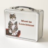 Lunch Box Tableau Kitty Tabby Chat Personnalisé (Devant)