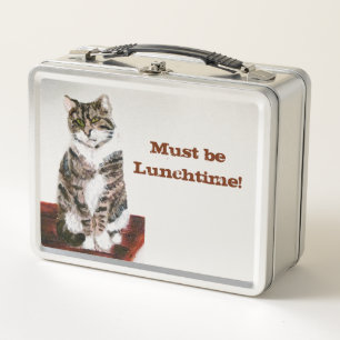 Lunch Box Tableau Kitty Tabby Chat Personnalisé