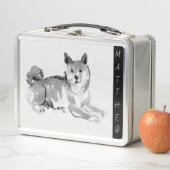 Lunch Box Tableau original 2 Chien chinois Année Anniversair (En situation)
