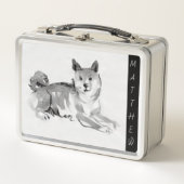 Lunch Box Tableau original 2 Chien chinois Année Anniversair (Devant)