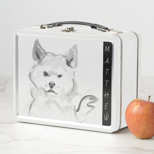 Lunch Box Tableau original 4 Chien chinois Année Anniversair (En situation)