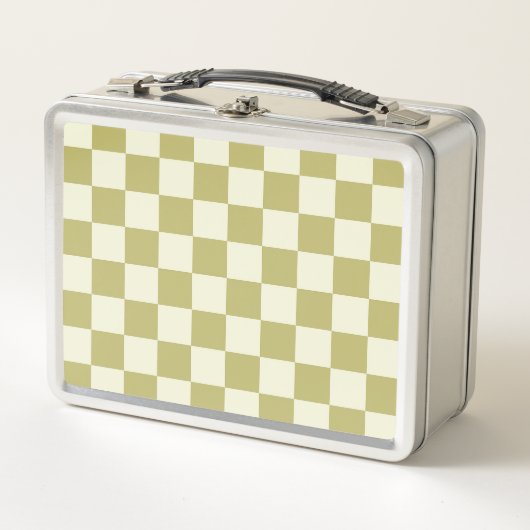 Lunch Box Tablier en kaki foncé et beige (Devant)