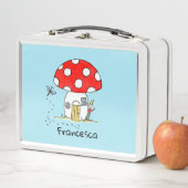 Lunch Box Tabouret personnalisé, elfe et libellule (En situation)