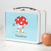Lunch Box Tabouret personnalisé & libellule (En situation)