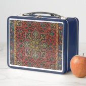 Lunch Box Tapis persan rouge bleu classique (En situation)