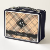 Lunch Box Tartan beige et Brown (Devant)
