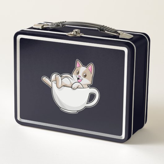 Lunch Box Tasse de thé de chat (Devant)