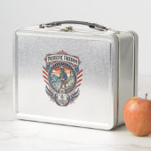 Lunch Box Tee-shirt graphique vectoriel Patriotic Beachcombe (En situation)