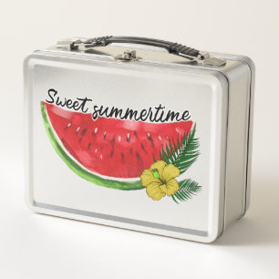 Lunch Box Temps d'été doux Watercolor Watermelon
