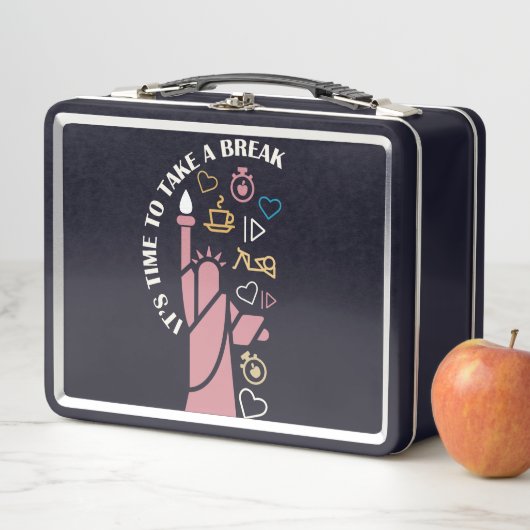 Lunch Box Temps pour une pause, rafraîchissement cool et pla (En situation)
