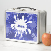 Lunch Box Tendance Abstraite peinture bleue (En situation)