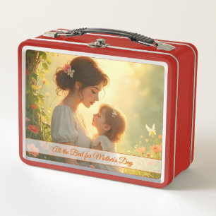 Lunch Box Tendre Amour Maternel dans une Lumière Fleurie