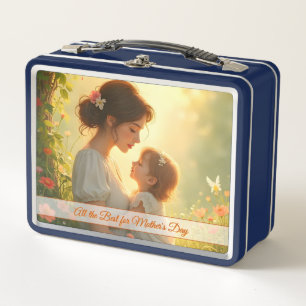 Lunch Box Tendre Amour Maternel dans une Lumière Fleurie