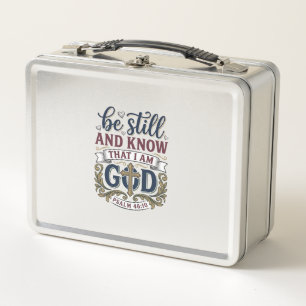 Lunch Box Tenez-vous tranquilles et sachez T-shirt chrétien