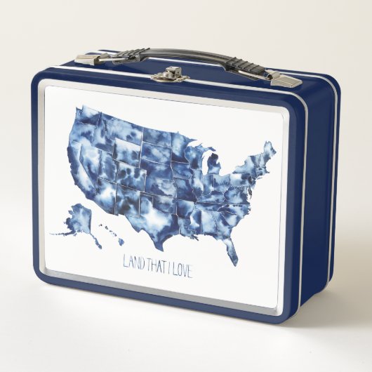 Lunch Box Terre que j'aime - Carte des États-Unis (Devant)