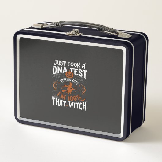 Lunch Box Test ADN Sorcière Halloween Citrouille Toile d'ara (Devant)