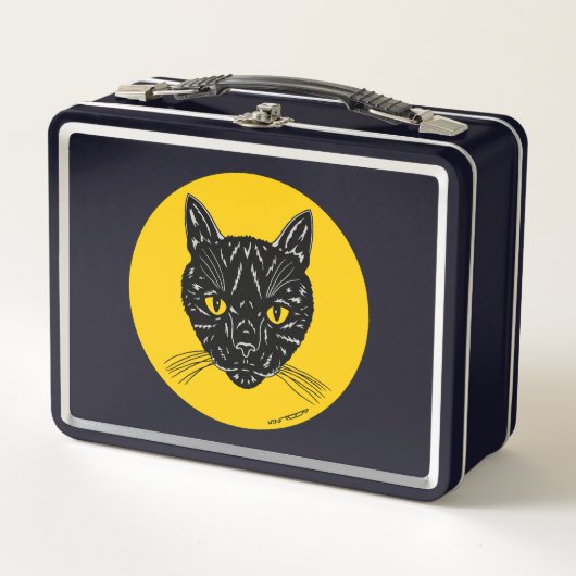 Lunch Box Tête de chat noir (Devant)