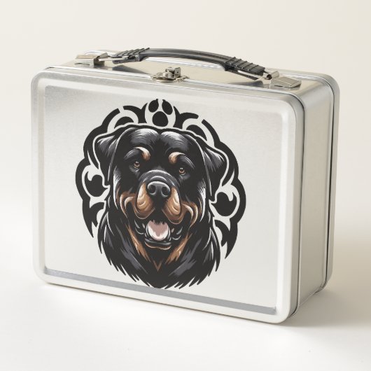 Lunch Box Tête de chien Rottweiler (Devant)