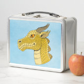 Lunch Box Tête de dragon d'or en profil (En situation)