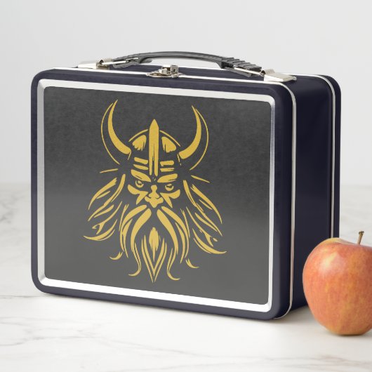 Lunch Box Tête de vicking (En situation)