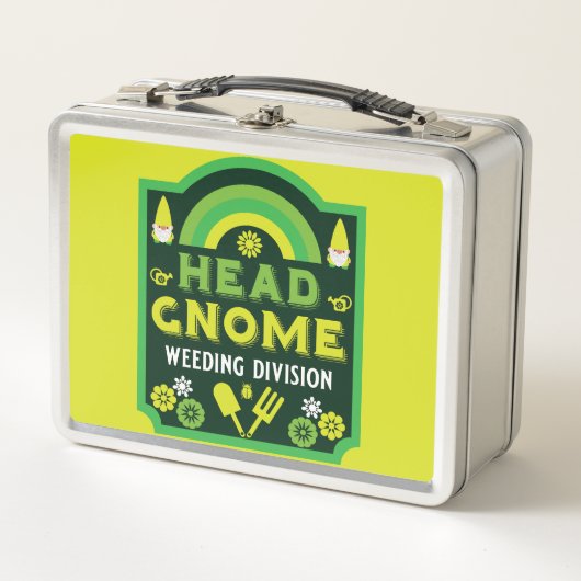 Lunch Box Tête Garden Gnome Weeding (Devant)