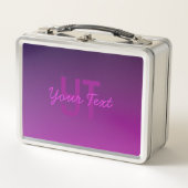 Lunch Box Texte monogramme modifiable moderne & Ombre violet (Devant)