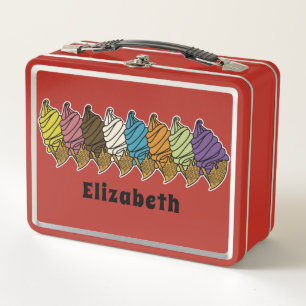 Lunch Box Texte personnalisé couleur crème glacée