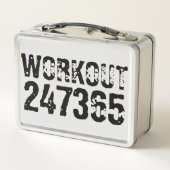 Lunch Box Texte usé et rayé Workout 247365 noir (Dos)