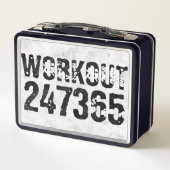 Lunch Box Texte usé et rayé Workout 247365 rustique (Dos)