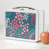 Lunch Box Texture vintage Fleur sans joint. (En situation)
