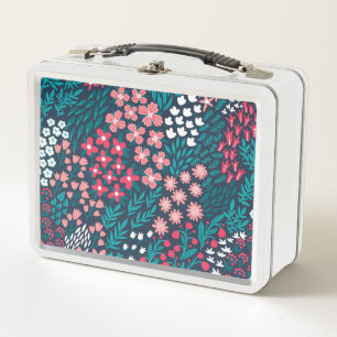 Lunch Box Texture vintage Fleur sans joint.