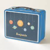 Lunch Box Thème spatial avec soleil et planètes mignons pour (Dos)