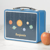 Lunch Box Thème spatial avec soleil et planètes mignons pour (En situation)