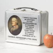 Lunch Box Thomas Jefferson Incommodait Trop La Liberté (En situation)