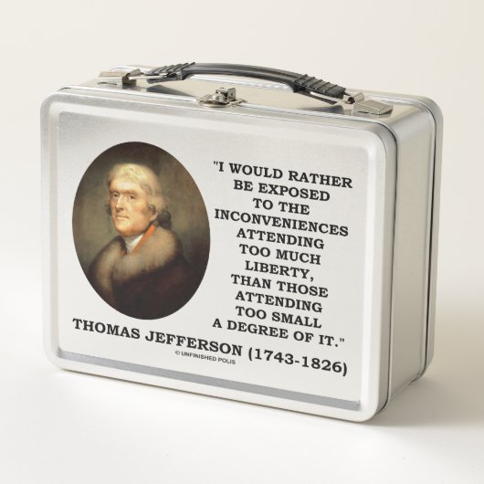 Lunch Box Thomas Jefferson Incommodait Trop La Liberté (Devant)