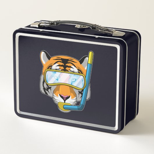 Lunch Box Tiger comme plongeur avec tuba (Dos)