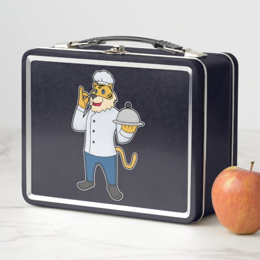 Lunch Box Tiger Cook Chef hat Platter (En situation)