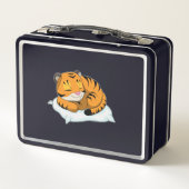 Lunch Box Tigre au coucher avec Coussin (Dos)