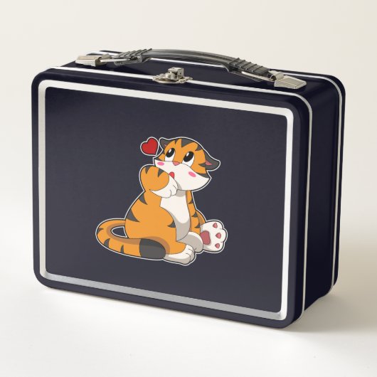 Lunch Box Tigre avec coeur (Devant)
