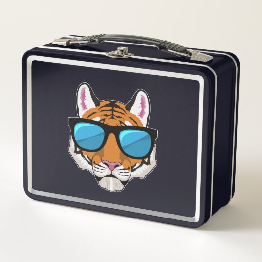 Lunch Box Tigre avec lunettes de soleil (Devant)