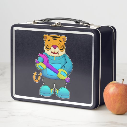Lunch Box Tigre comme mécanique avec clé (En situation)