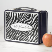 Lunch Box Tigre d'argent moderne Ajouter votre texte (En situation)