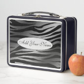 Lunch Box Tigre d'argent moderne Ajouter votre texte (En situation)