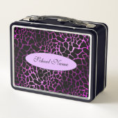 Lunch Box Tigre rose moderne Ajouter votre texte (Dos)