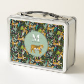 Lunch Box Tigres tropicaux Forêt botanique Noire Jungle Safa (Dos)