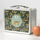 Lunch Box Tigres tropicaux Forêt botanique Noire Jungle Safa (En situation)