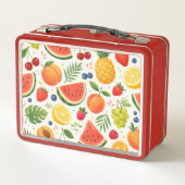 Lunch Box Tissu à motif de fruits d'été | Pastèque tropicale (Dos)