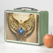 Lunch Box ### Titre : **Aigle royal : Lunchbo diamant et or (En situation)