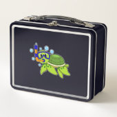 Lunch Box Tortue à la plongée avec tuba (Devant)