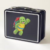Lunch Box Tortue au volant avec fusée (Dos)